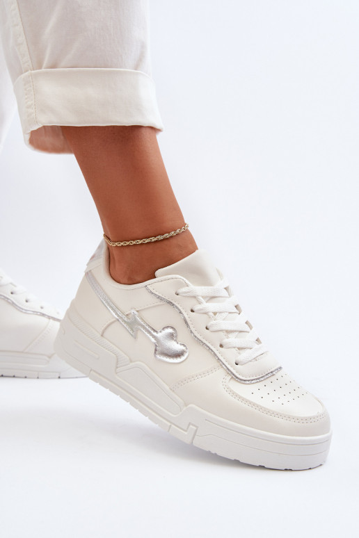 Sneakers modelio batai su platforma baltos spalvos Zeparine Sneakers modelio batai su platforma baltos spalvos Zeparine
