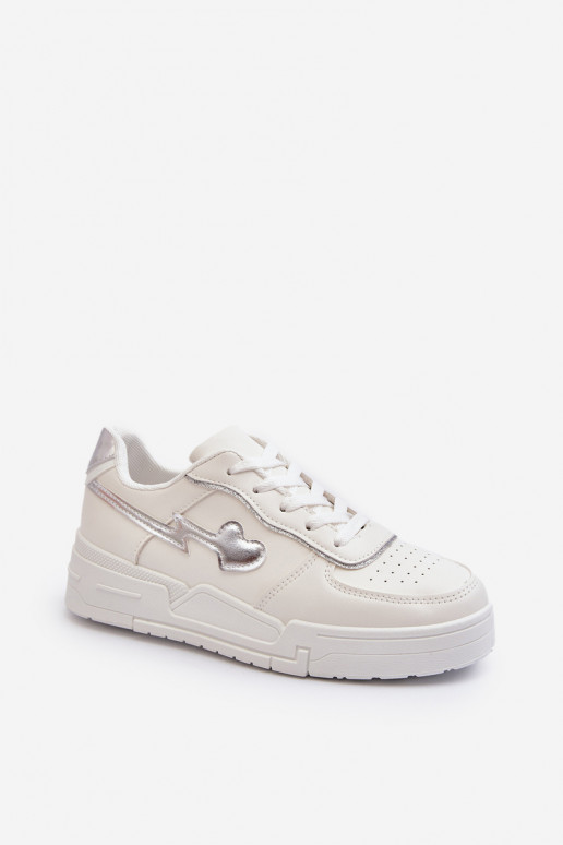 Sneakers modelio batai su platforma baltos spalvos Zeparine Sneakers modelio batai su platforma baltos spalvos Zeparine