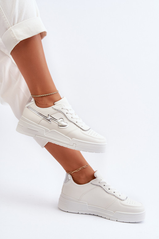 Sneakers modelio batai su platforma baltos spalvos Zeparine Sneakers modelio batai su platforma baltos spalvos Zeparine