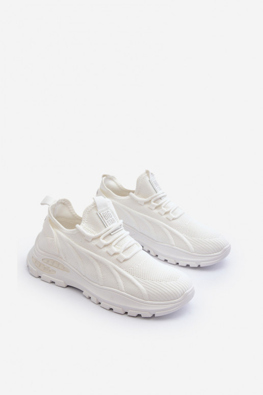 Sneakers modelio batai HI-POLY SYSTEM Big Star NN174468 baltos spalvos Sneakers modelio batai HI-POLY SYSTEM Big Star NN174468 baltos spalvos