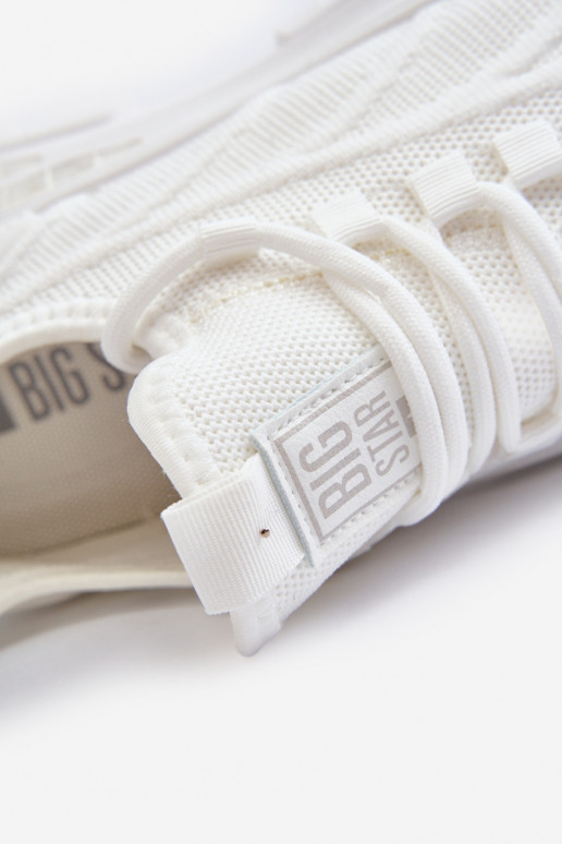 Sneakers modelio batai HI-POLY SYSTEM Big Star NN174468 baltos spalvos Sneakers modelio batai HI-POLY SYSTEM Big Star NN174468 baltos spalvos