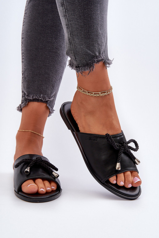 Moteriškos šlepetės Eko Big Star NN274066 juodos spalvos