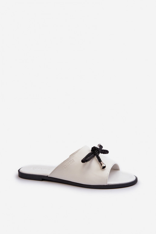 Moteriškos šlepetės Eko Big Star NN274067 baltos spalvos