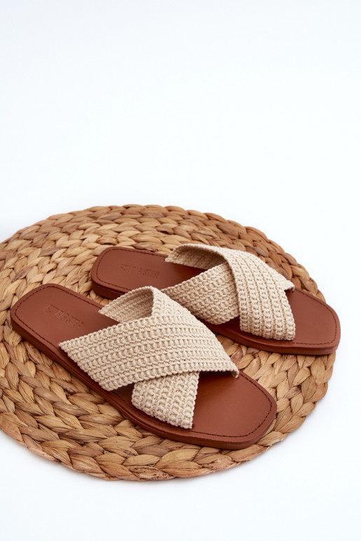 Šlepetės Big Star NN274078 smėlio spalvos