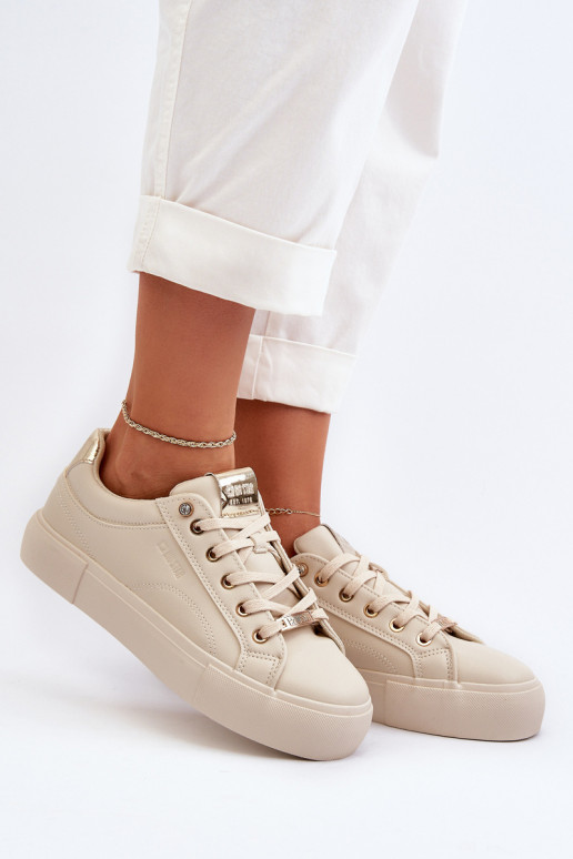 Sneakers modelio batai Big Star NN274210 smėlio spalvos Sneakers modelio batai Big Star NN274210 smėlio spalvos