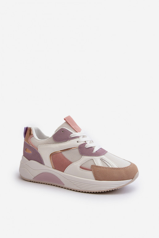 Sneakers modelio batai su platforma Violetinės spalvos Lenivia