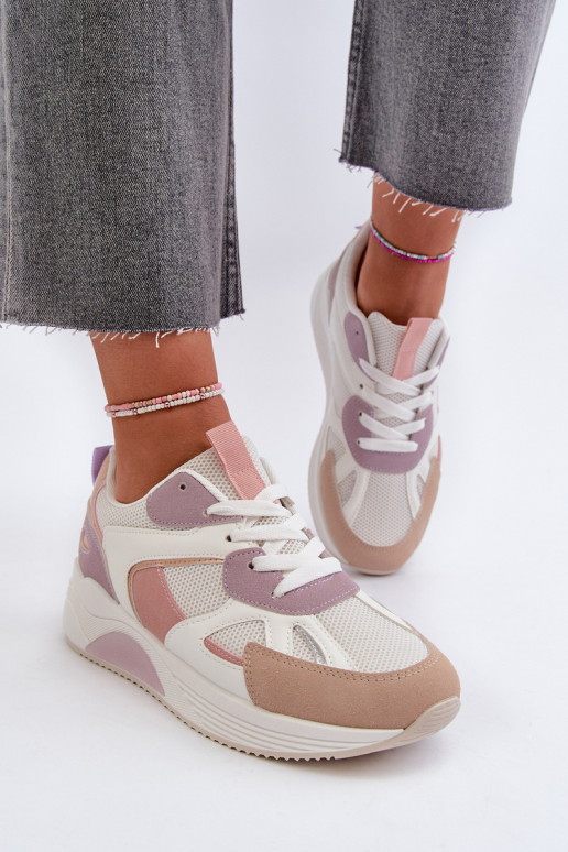 Sneakers modelio batai su platforma Violetinės spalvos Lenivia