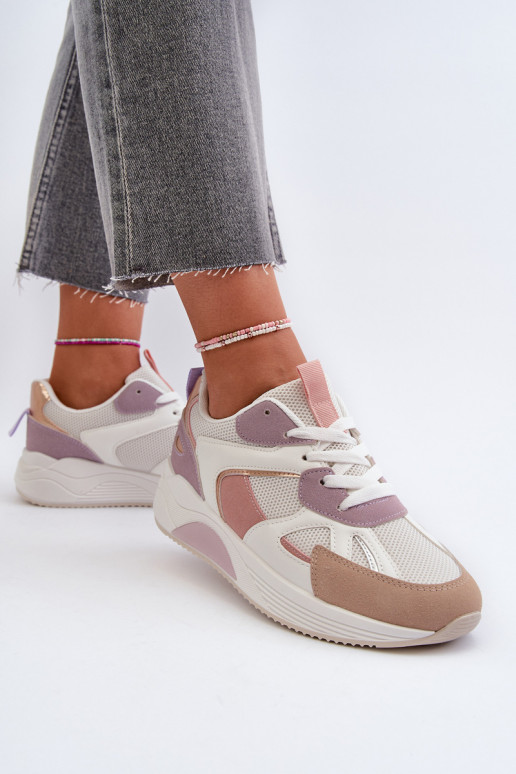 Sneakers modelio batai su platforma Violetinės spalvos Lenivia Sneakers modelio batai su platforma Violetinės spalvos Lenivia