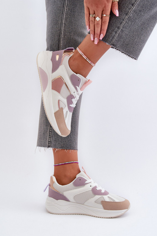 Sneakers modelio batai su platforma Violetinės spalvos Lenivia Sneakers modelio batai su platforma Violetinės spalvos Lenivia