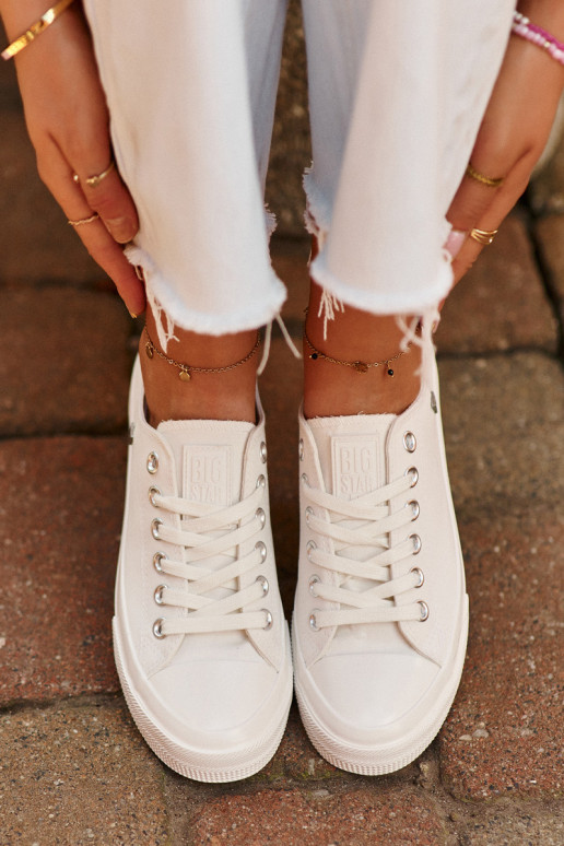 Klasikinio modelio Laisvalaikio bateliai Big Star NN274285 baltos spalvos