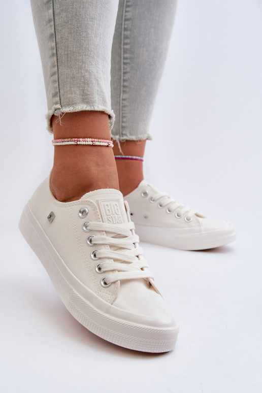 Klasikinio modelio Laisvalaikio bateliai Big Star NN274285 baltos spalvos