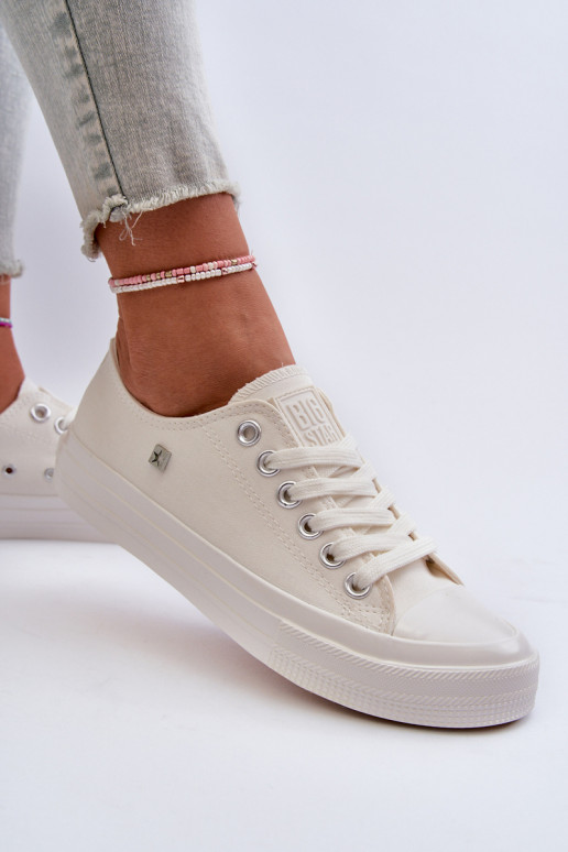 Klasikinio modelio Laisvalaikio bateliai Big Star NN274285 baltos spalvos