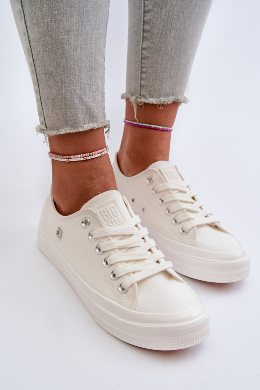 Klasikinio modelio Laisvalaikio bateliai Big Star NN274285 baltos spalvos