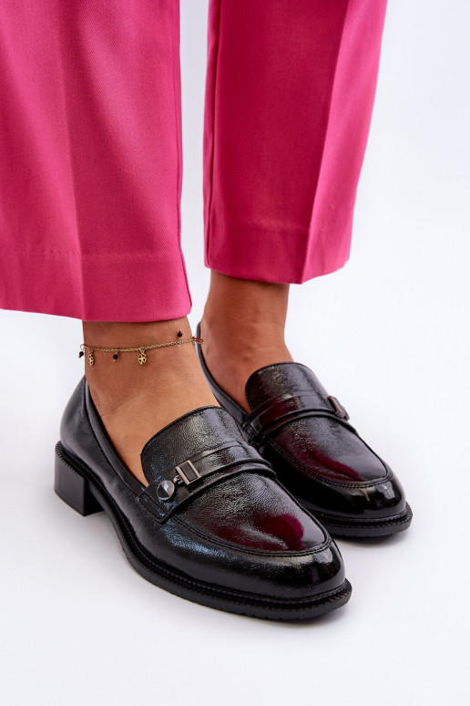 Lakuoti mokasinai juodos spalvos Nerilaja