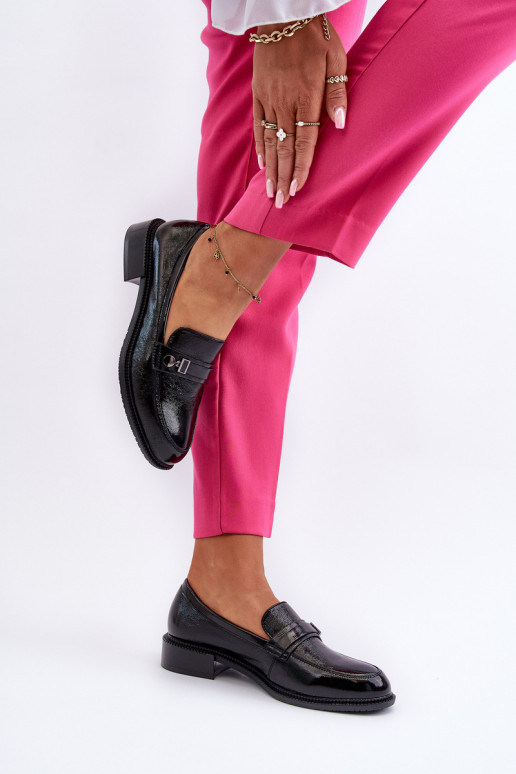 Lakuoti mokasinai juodos spalvos Nerilaja