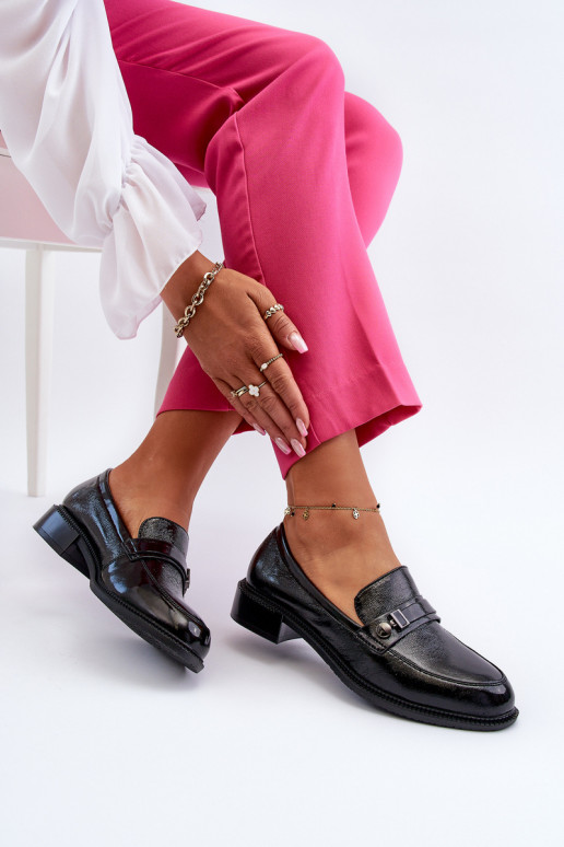 Lakuoti mokasinai juodos spalvos Nerilaja