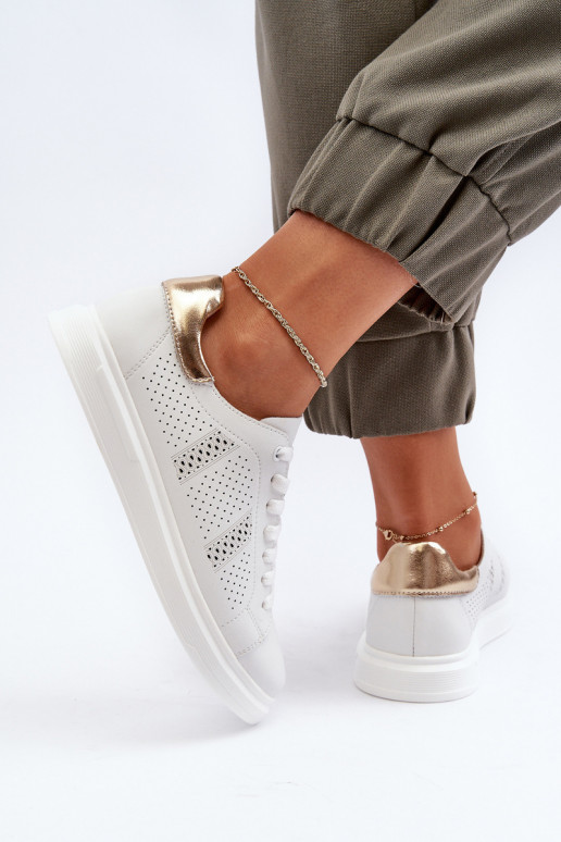 Laisvalaikio bateliai baltos spalvos S.Barski LR760