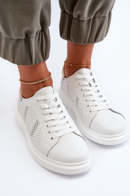 Laisvalaikio bateliai baltos spalvos S.Barski LR760