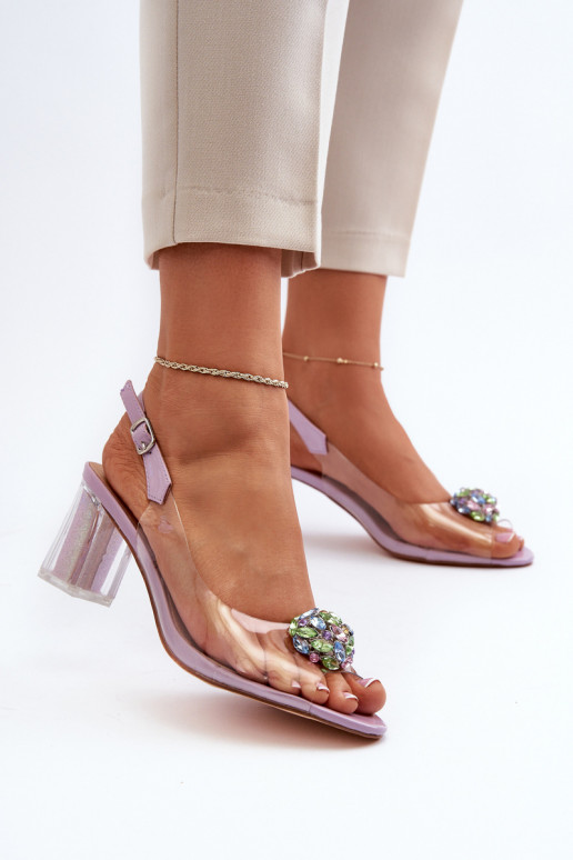 Perregimi basutės su kulniukais Violetinės spalvos D&A MR38-454