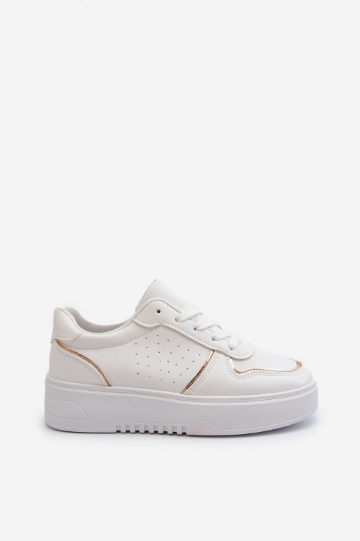Sneakers modelio batai su platforma baltos spalvos Tessama