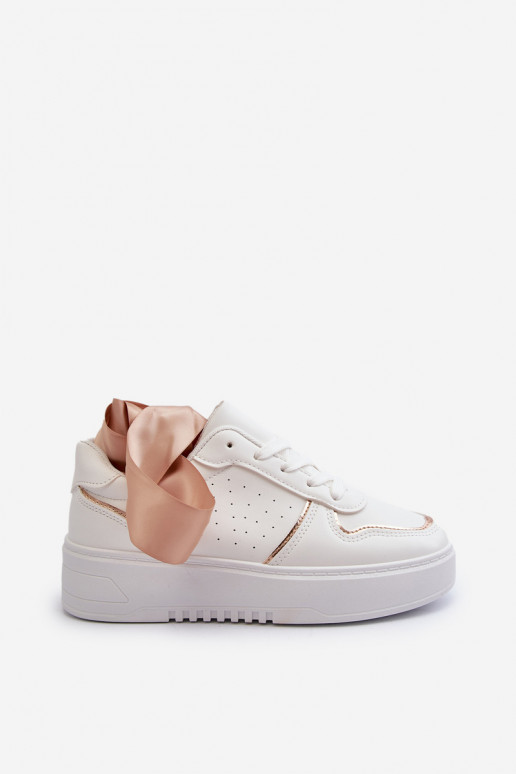 Sneakers modelio batai su platforma baltos spalvos Tessama