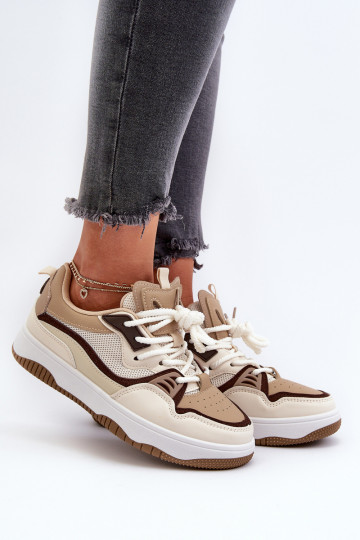 Sneakers modelio batai su platforma rudos spalvos Etnaria