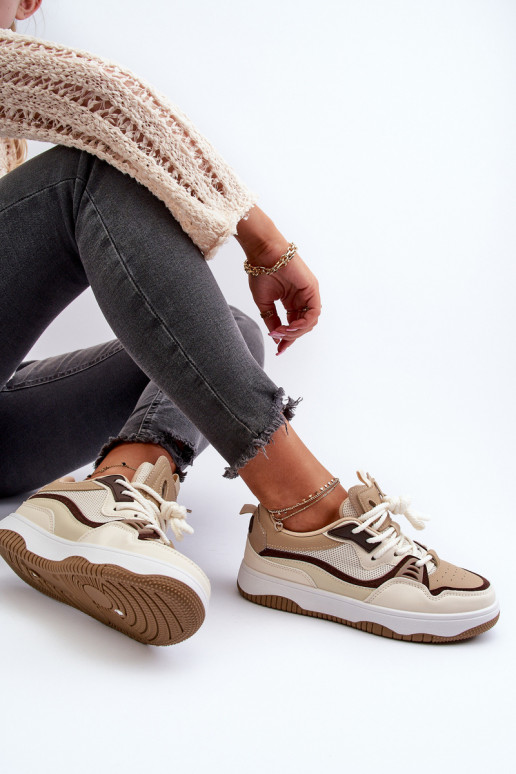 Sneakers modelio batai su platforma rudos spalvos Etnaria Sneakers modelio batai su platforma rudos spalvos Etnaria