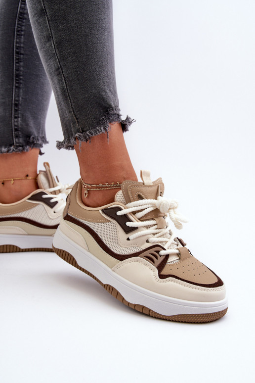 Sneakers modelio batai su platforma rudos spalvos Etnaria Sneakers modelio batai su platforma rudos spalvos Etnaria