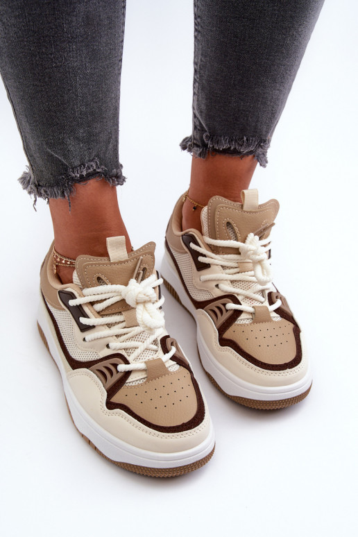 Sneakers modelio batai su platforma rudos spalvos Etnaria Sneakers modelio batai su platforma rudos spalvos Etnaria