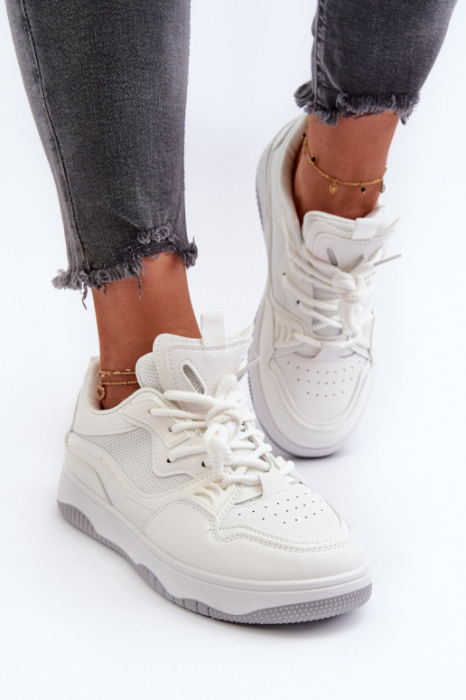 Sneakers modelio batai su platforma baltos spalvos Etnaria Sneakers modelio batai su platforma baltos spalvos Etnaria