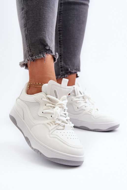 Sneakers modelio batai su platforma baltos spalvos Etnaria Sneakers modelio batai su platforma baltos spalvos Etnaria