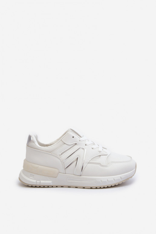 Sneakers modelio batai iš dirbtinės odos baltos spalvos Vinelli