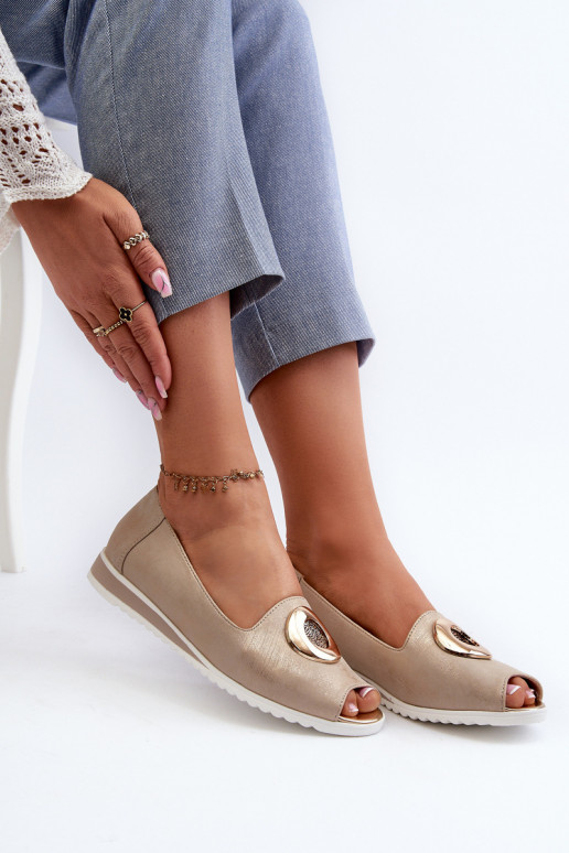 Bateliai  su ornamentais Eko   aukso spalvos Biolita