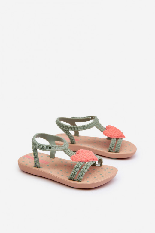 sandalai Vaikiški su širdelėmis 81997 Ipanema My First Baby žalios spalvos