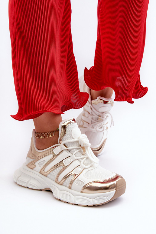 Sneakers modelio batai Baltos-aukso spalvos Ahmani