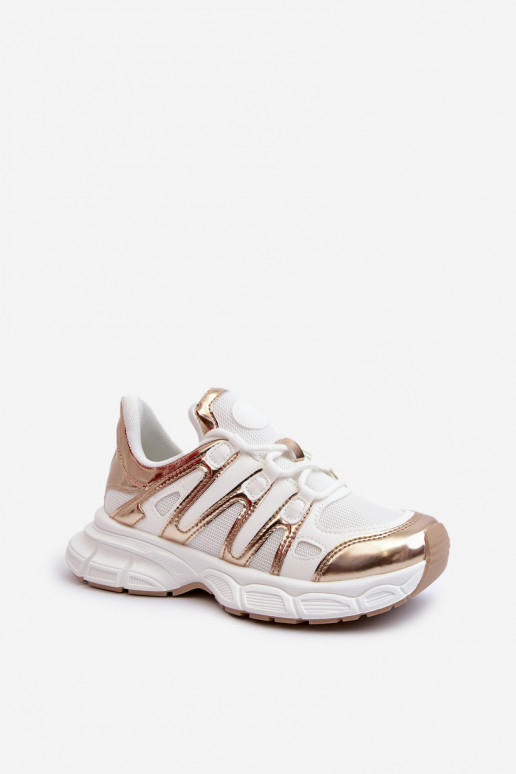 Sneakers modelio batai Baltos-aukso spalvos Ahmani
