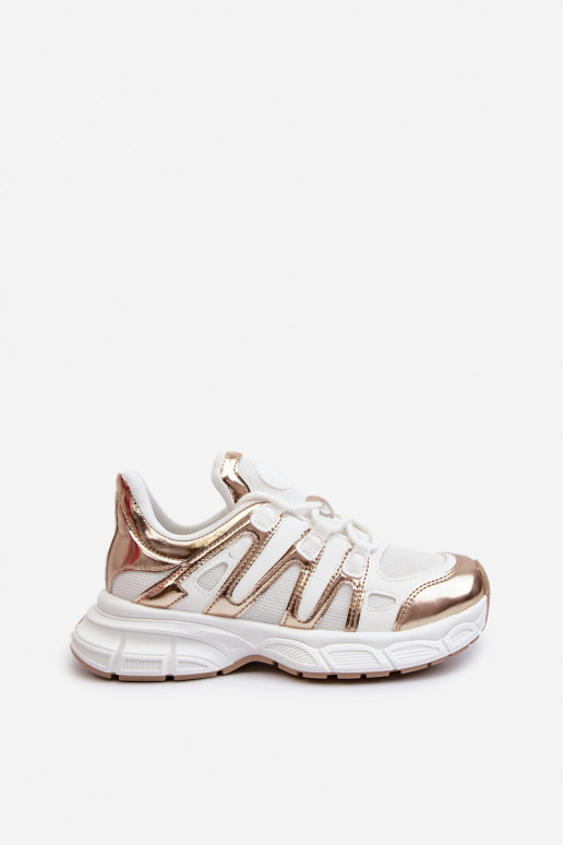 Sneakers modelio batai Baltos-aukso spalvos Ahmani