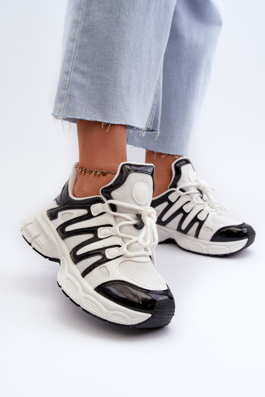 Sneakers modelio batai Baltos-juodos spalvos Ahmani