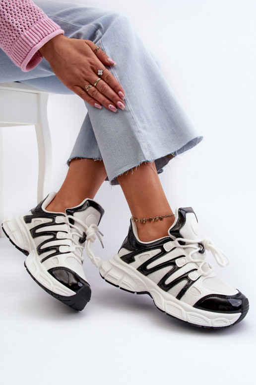 Sneakers modelio batai Baltos-juodos spalvos Ahmani