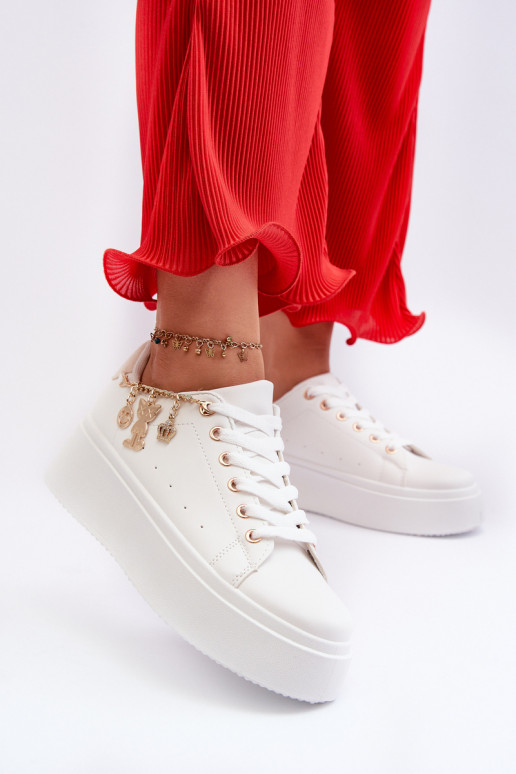 Sneakers modelio batai su platforma šviesiai smėlio spalvos Tivissa