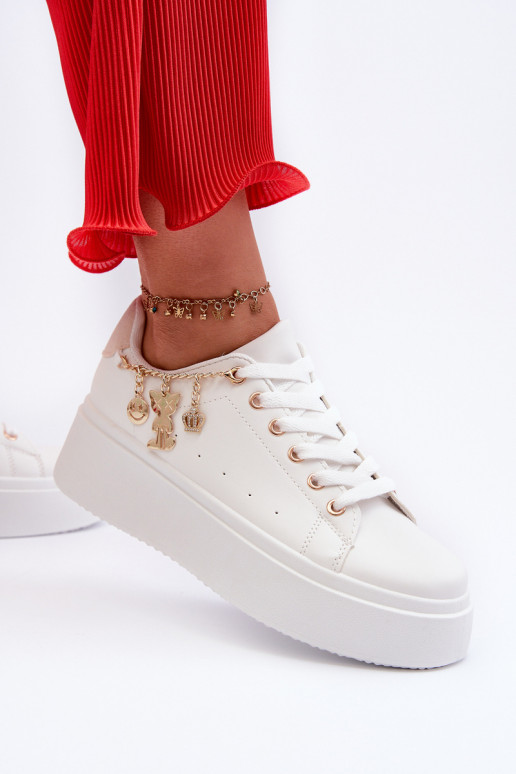 Sneakers modelio batai su platforma šviesiai smėlio spalvos Tivissa