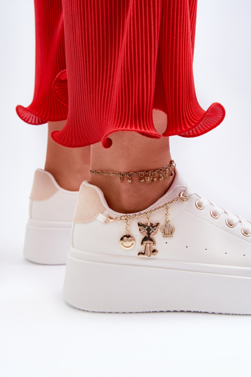 Sneakers modelio batai su platforma šviesiai smėlio spalvos Tivissa