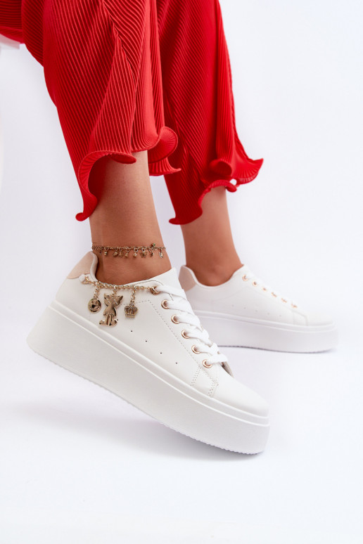 Sneakers modelio batai su platforma šviesiai smėlio spalvos Tivissa