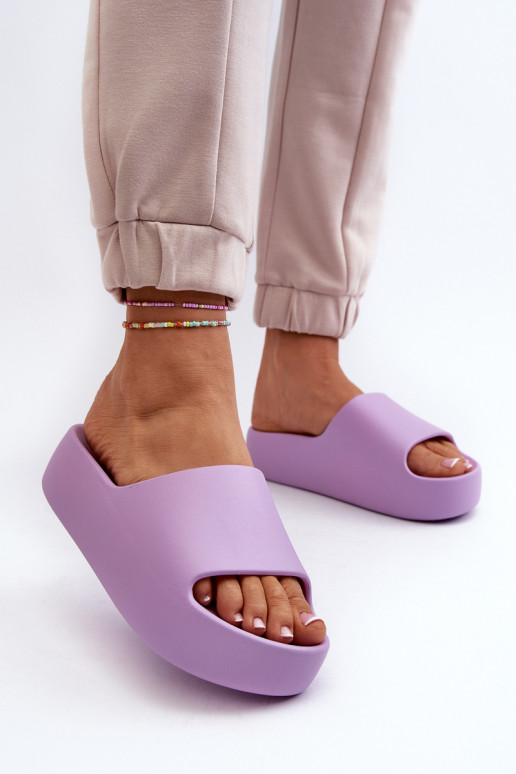  Šlepetės su masyviu padu Violetinės spalvos Oreithano