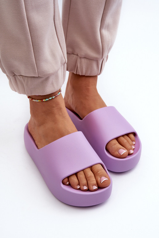  Šlepetės su masyviu padu Violetinės spalvos Oreithano