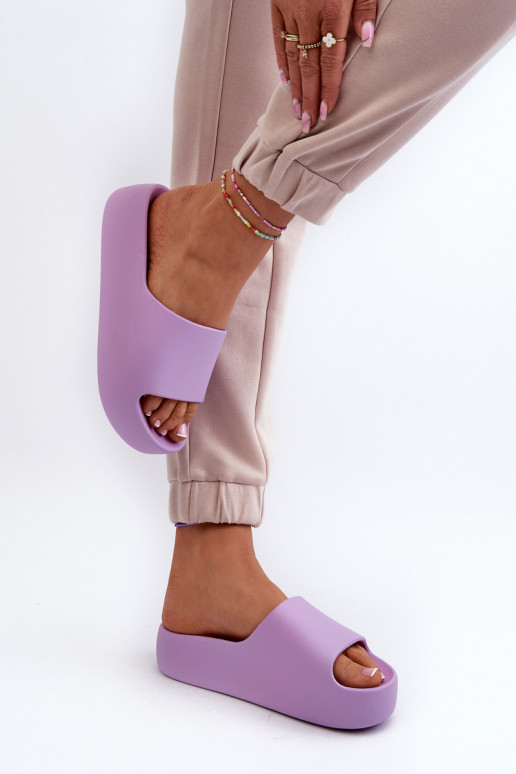  Šlepetės su masyviu padu Violetinės spalvos Oreithano