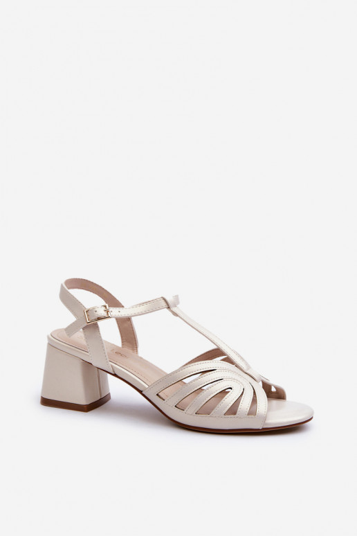  Elegantiškos aukštakulnės basutės Sergio Leone SK880 perlamutriniai