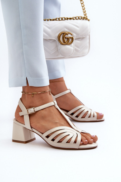  Elegantiškos aukštakulnės basutės Sergio Leone SK880 perlamutriniai