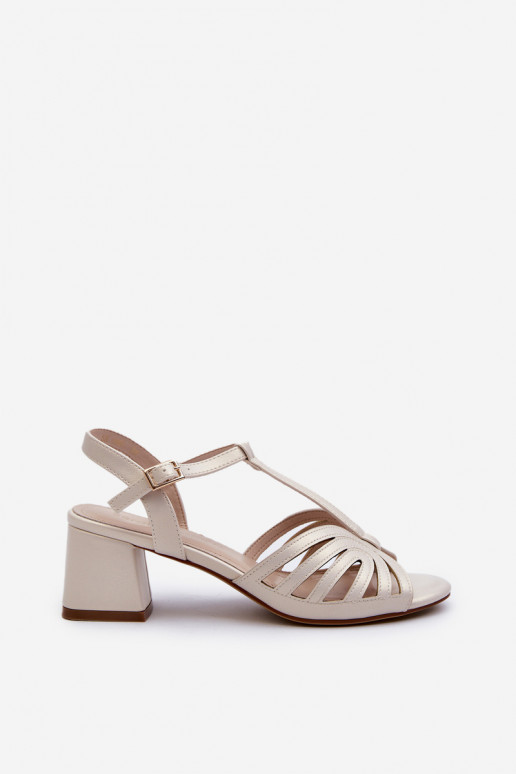  Elegantiškos aukštakulnės basutės Sergio Leone SK880 perlamutriniai