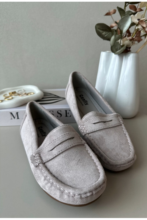 Elegantiški zomšiniai mokasinai Violetinės spalvos Lenvie